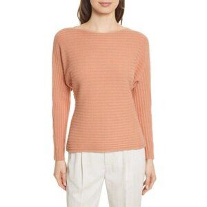 Vince Womens Top Pink Blush Tie Back Wool Cashmere Sweater Size Large NEW